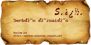 Serbán Ézsaiás névjegykártya